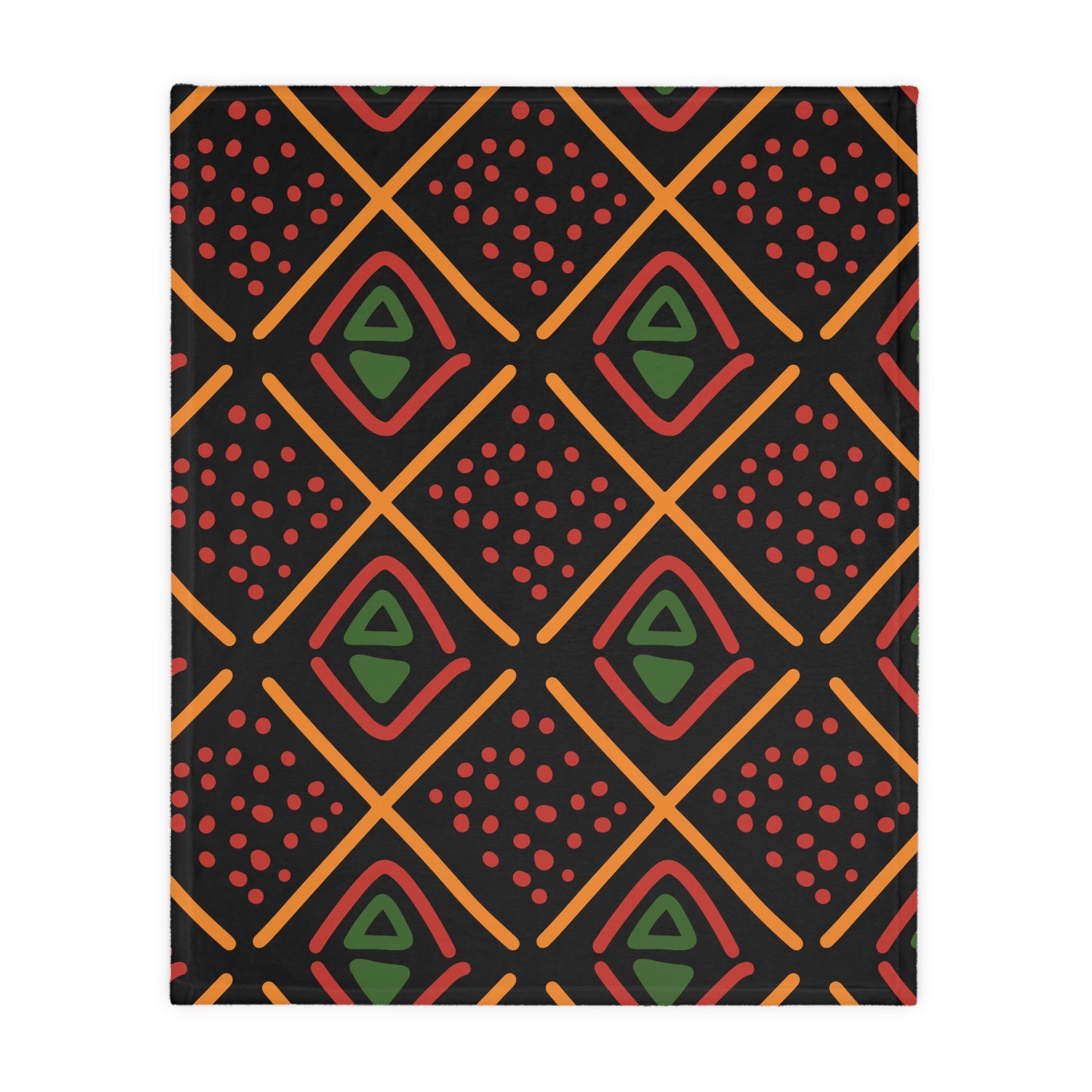 African Mudcloth Throw Blanket