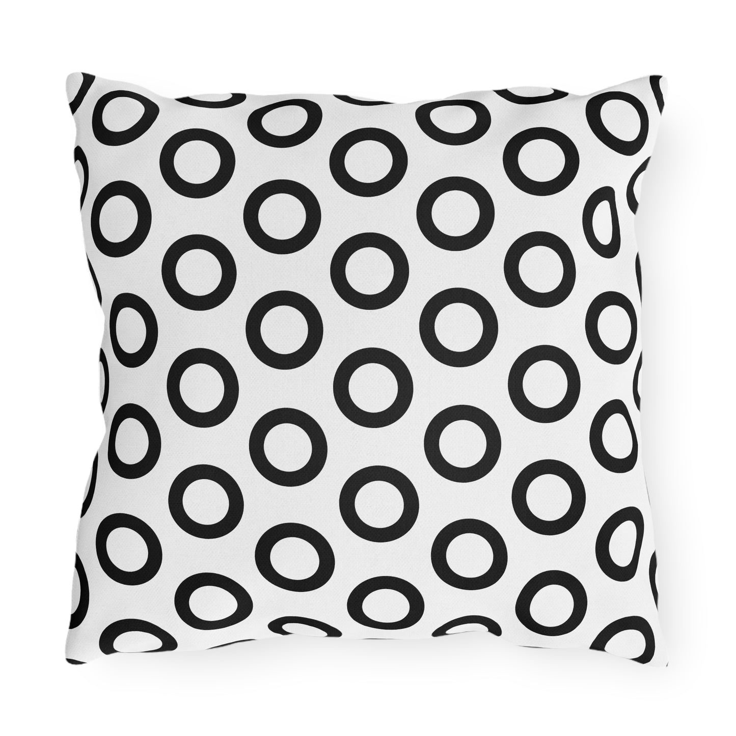 Modern Geometric Circles Outdoor Pillow