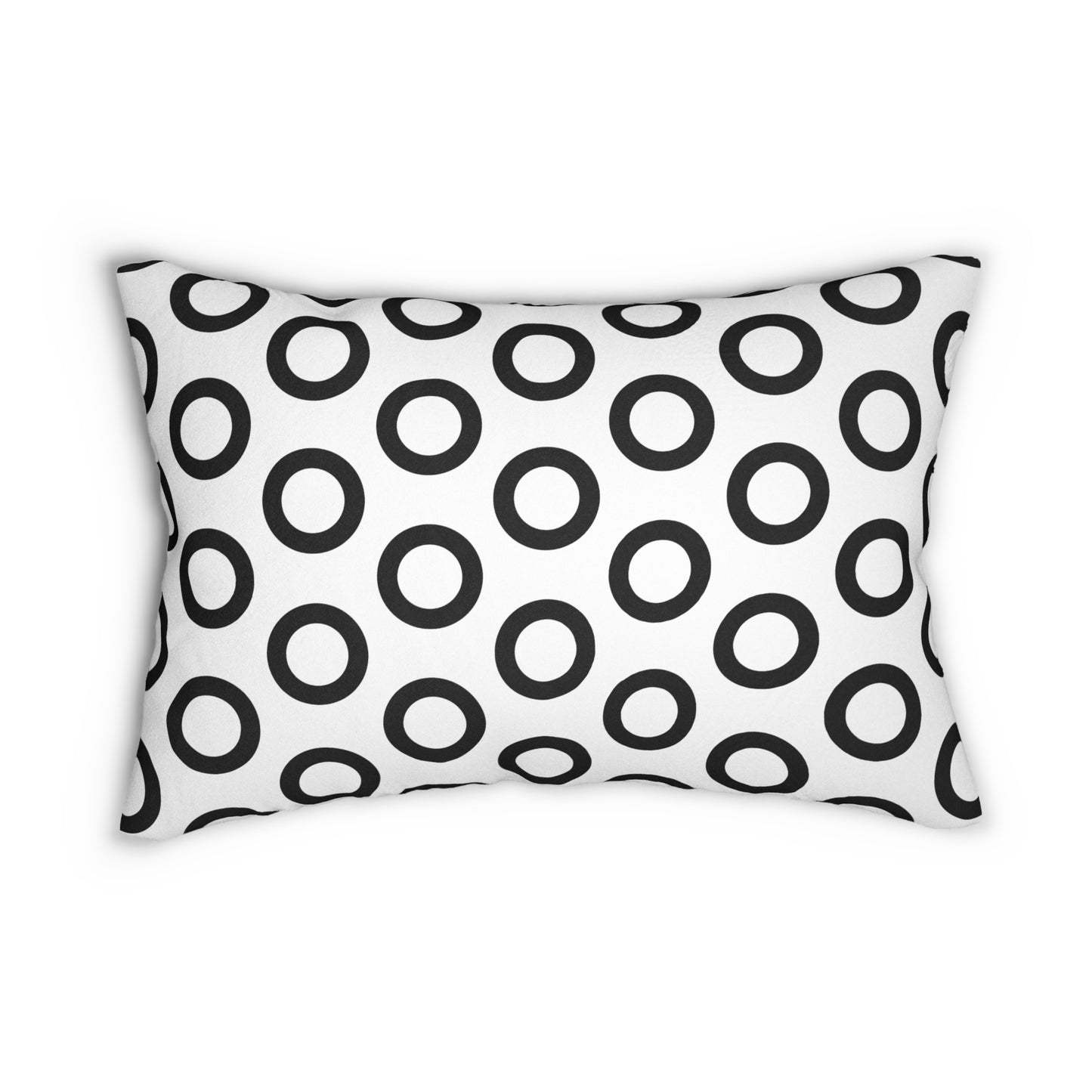 Modern Geometric Circles Lumbar Pillow