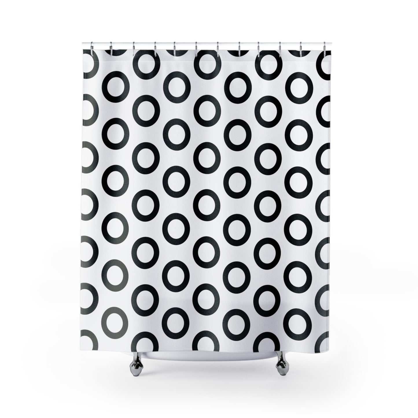 Modern Geometric Circles Shower Curtain