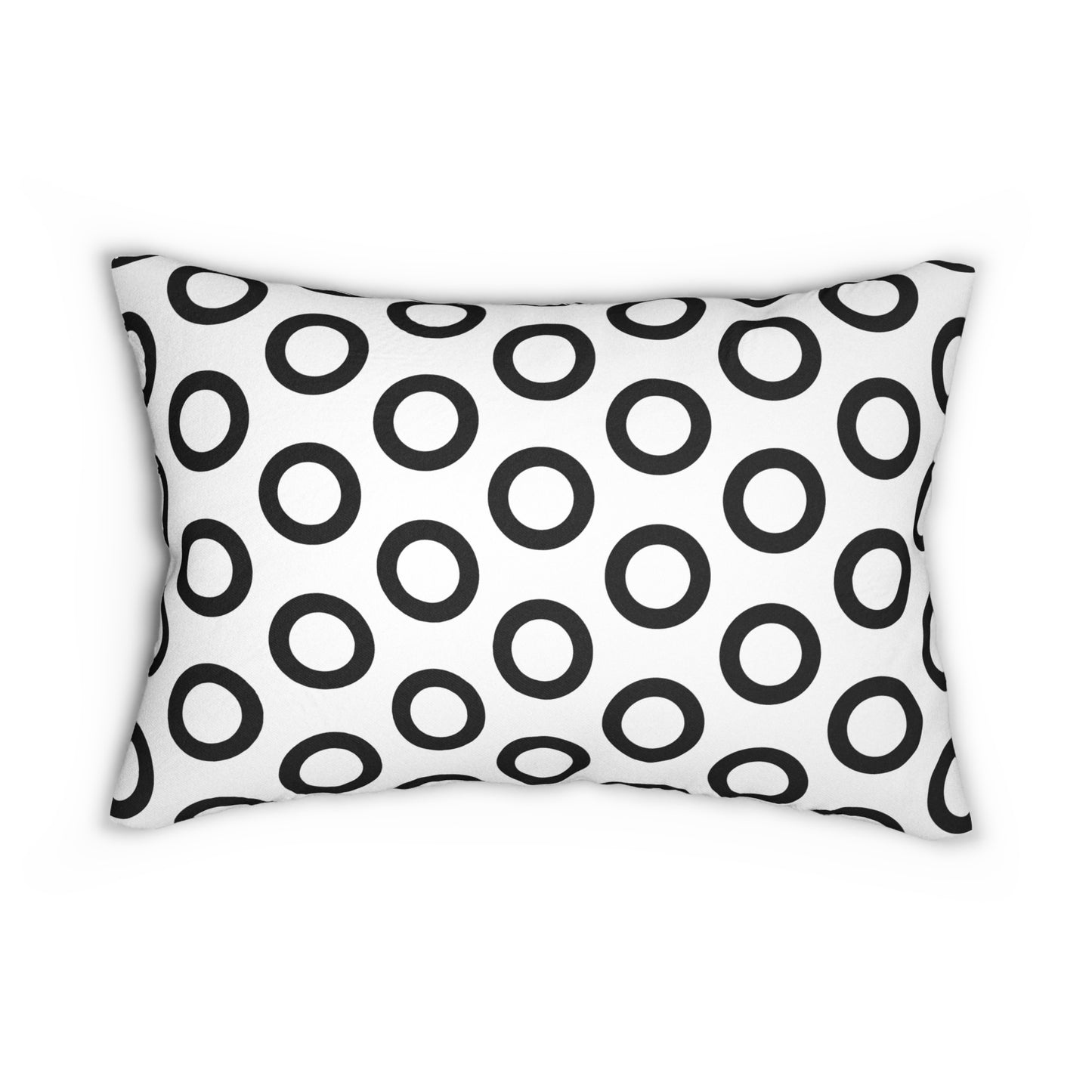 Modern Geometric Circles Lumbar Pillow