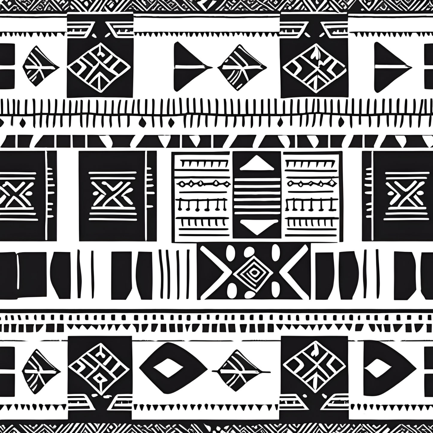 African Mudcloth Peel & Stick Fabric Wallpaper Mural