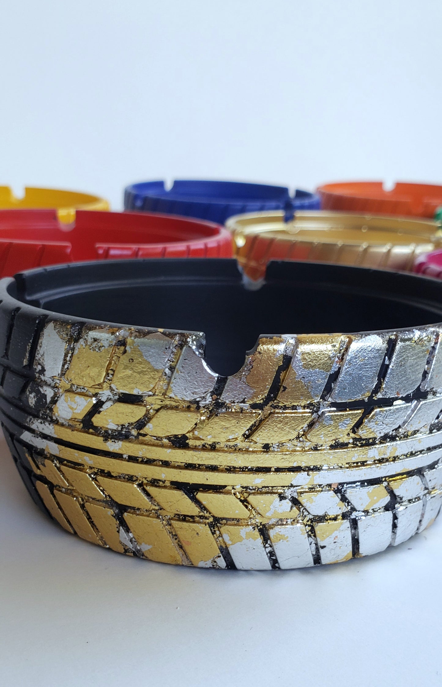 Abstract Ceramic Tire Tread Trinket Bowl