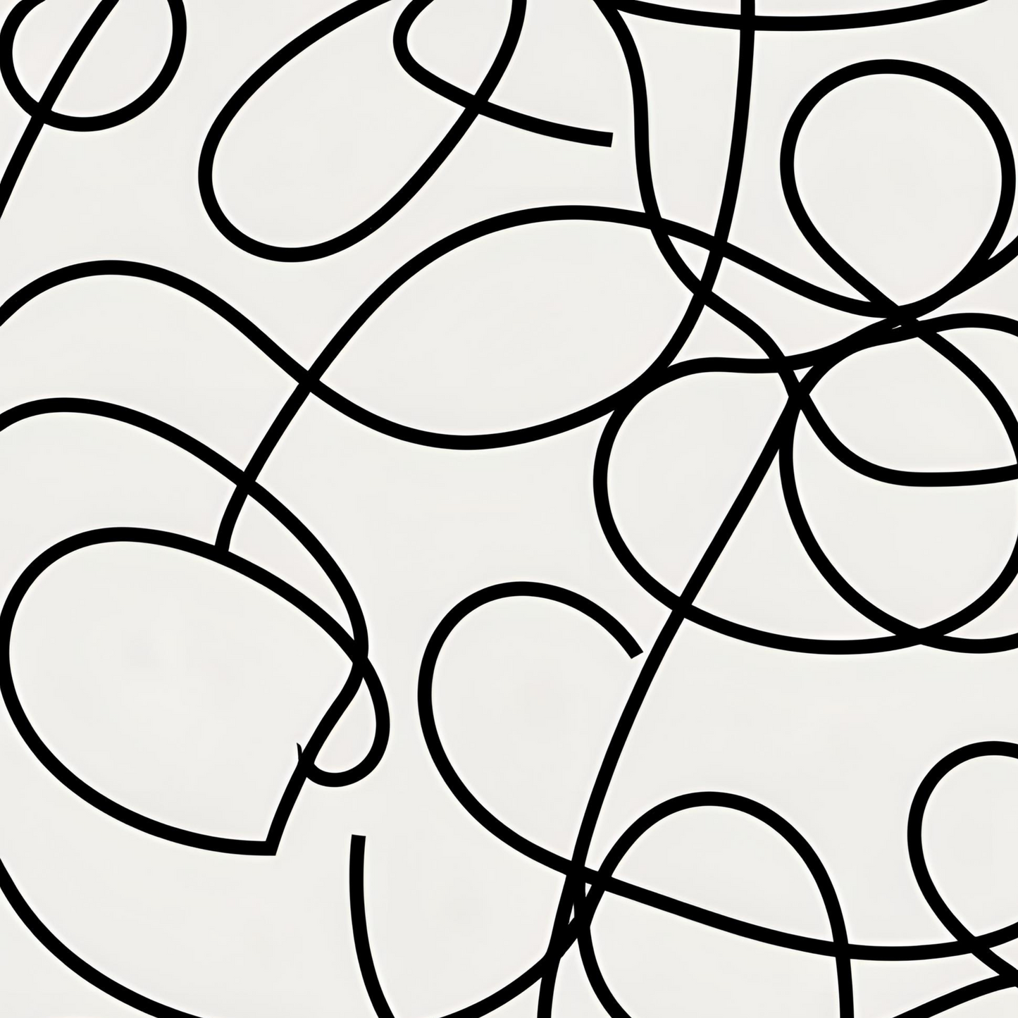 Abstract Single Line Peel & Stick Wall Mural
