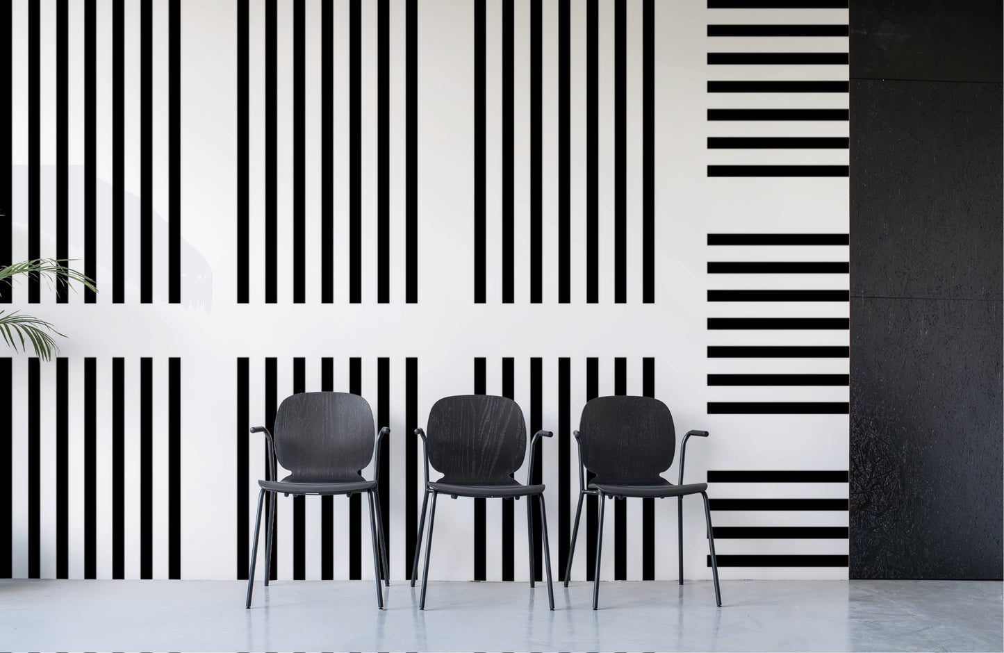 Minimalist Lined Peel & Stick Wallpaper Mural