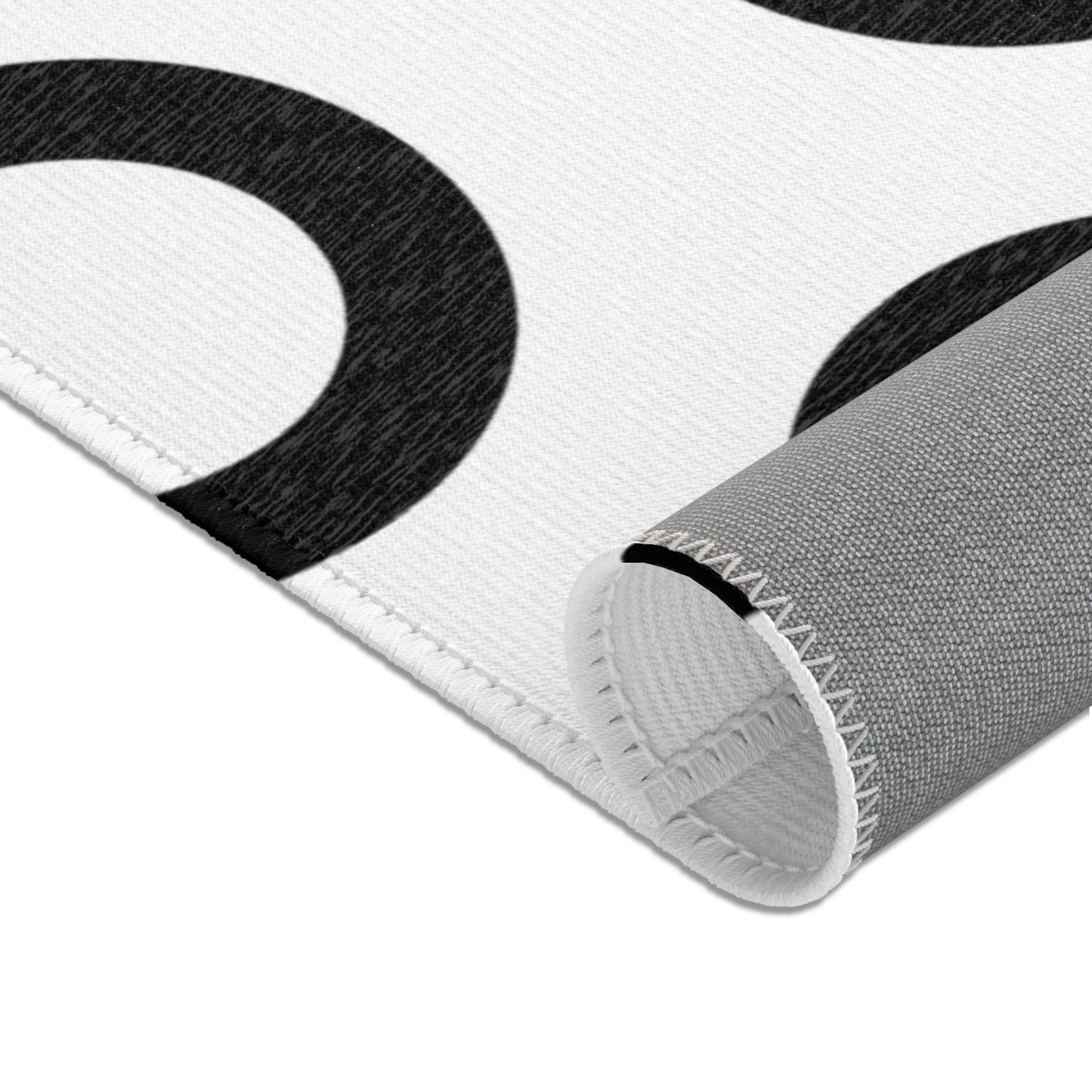 Modern Geometric Circles Area Rug
