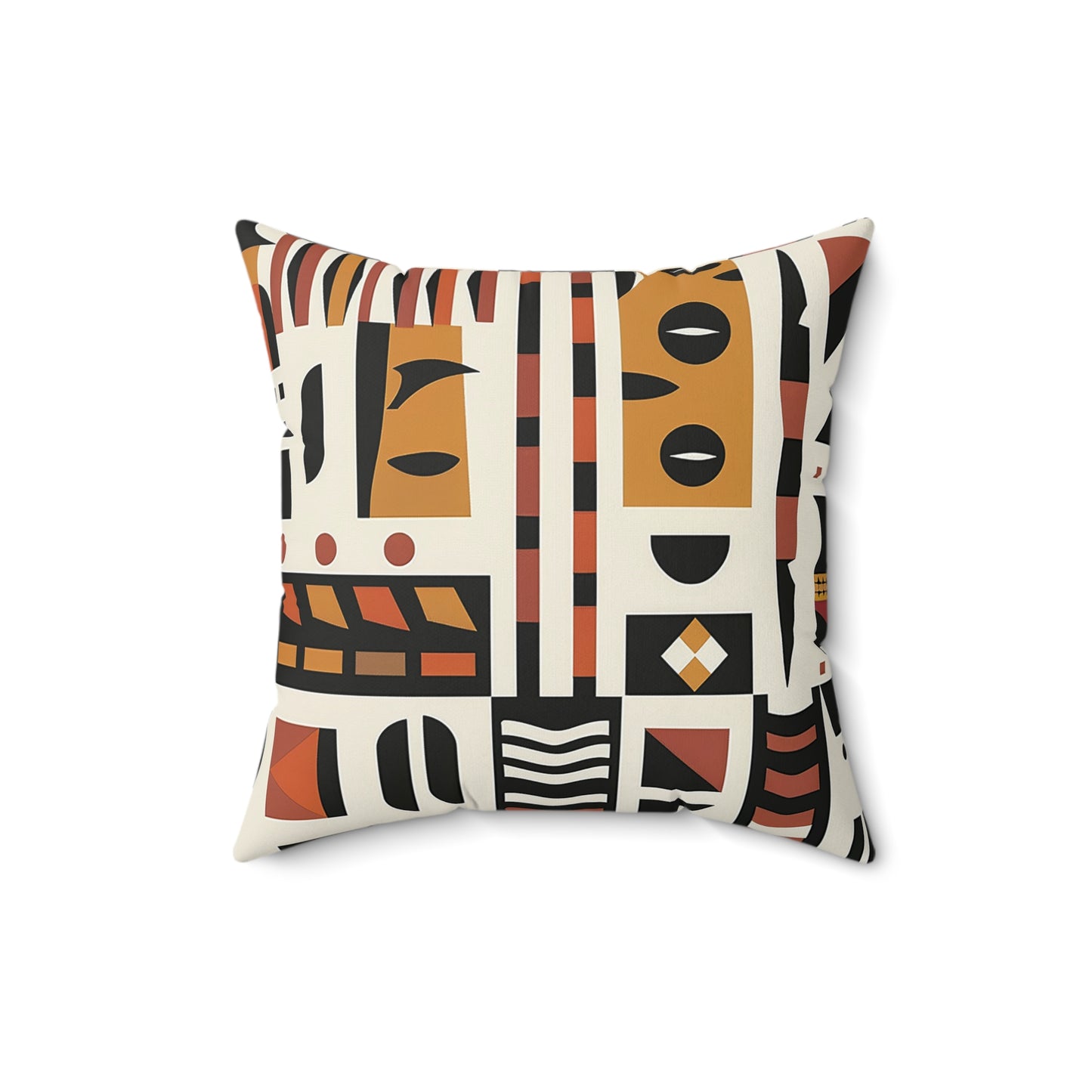 Monotone African Throw Pillow