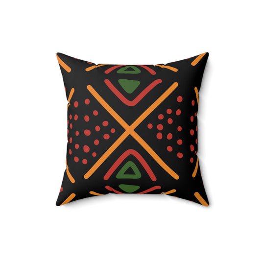 African Mudcloth Throw Pillow