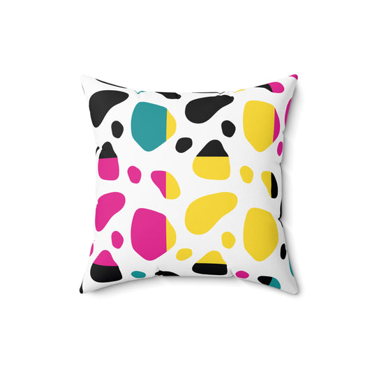 Abstract Color Splash Throw Pillow