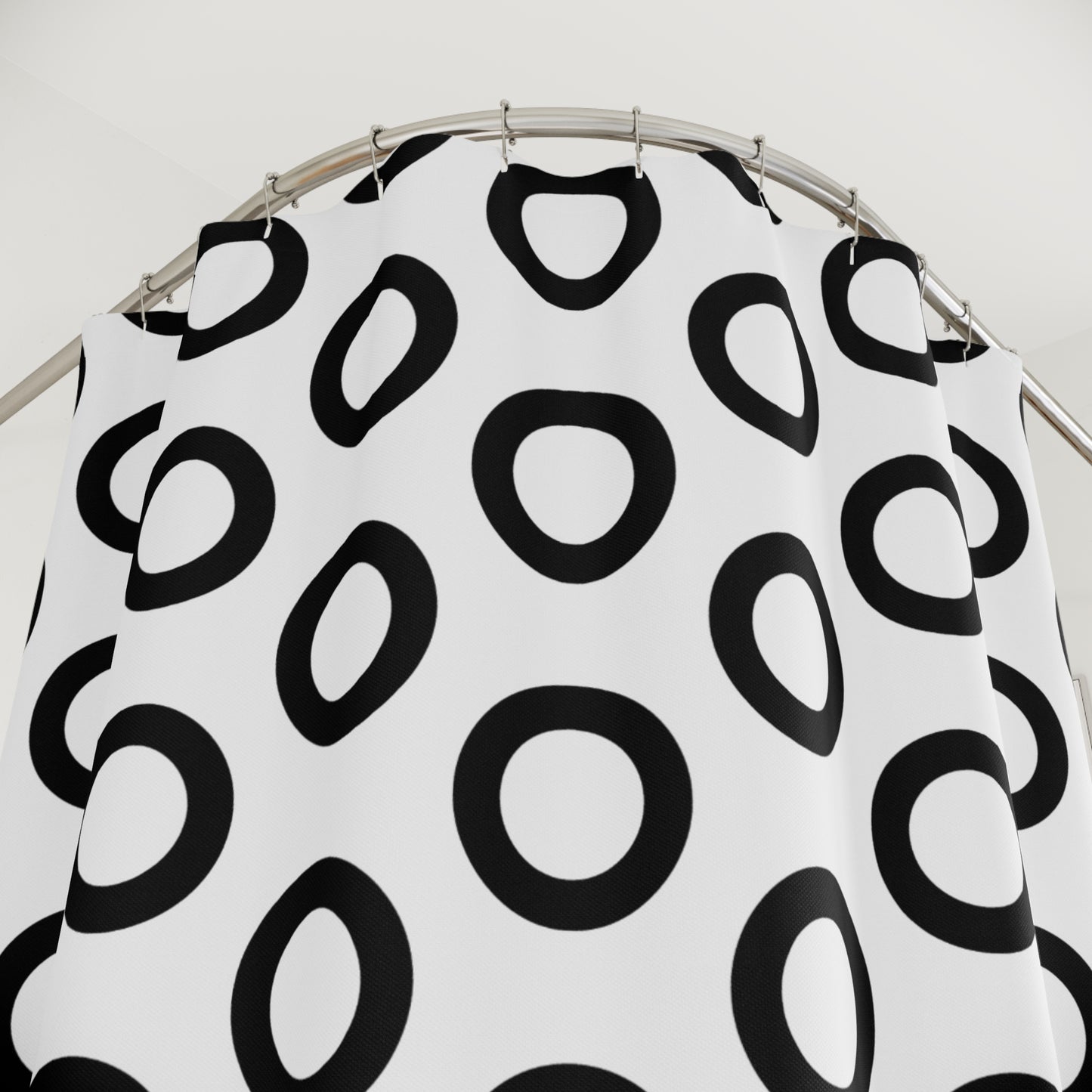 Modern Geometric Circles Shower Curtain