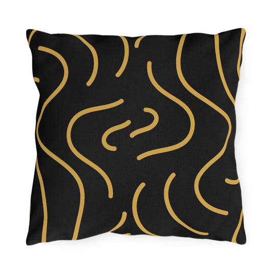 Wavy Lined Outdoor Pillow