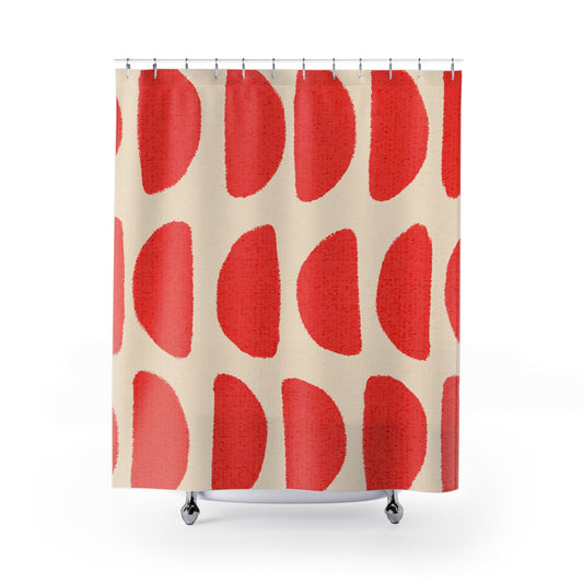 Retro Geometric Shower Curtain