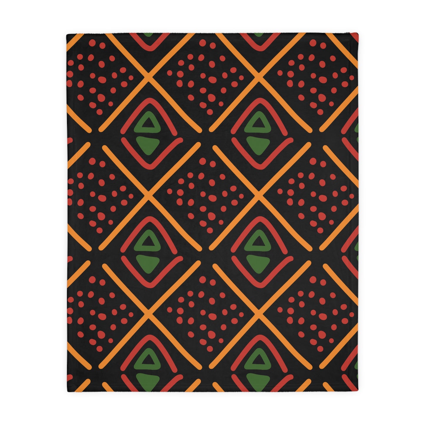 African Mudcloth Throw Blanket