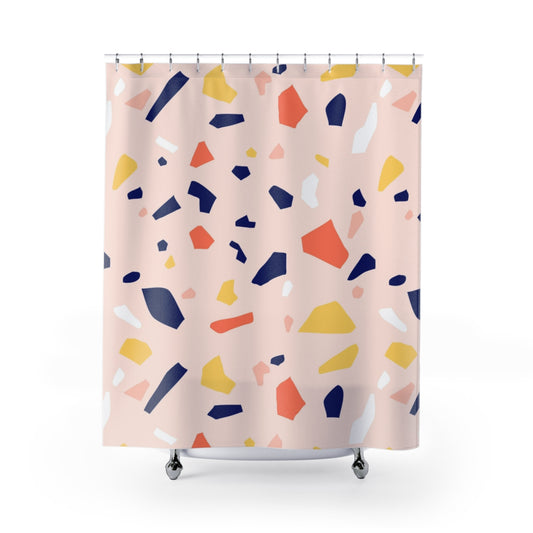 Abstract Terrazzo Shower Curtain