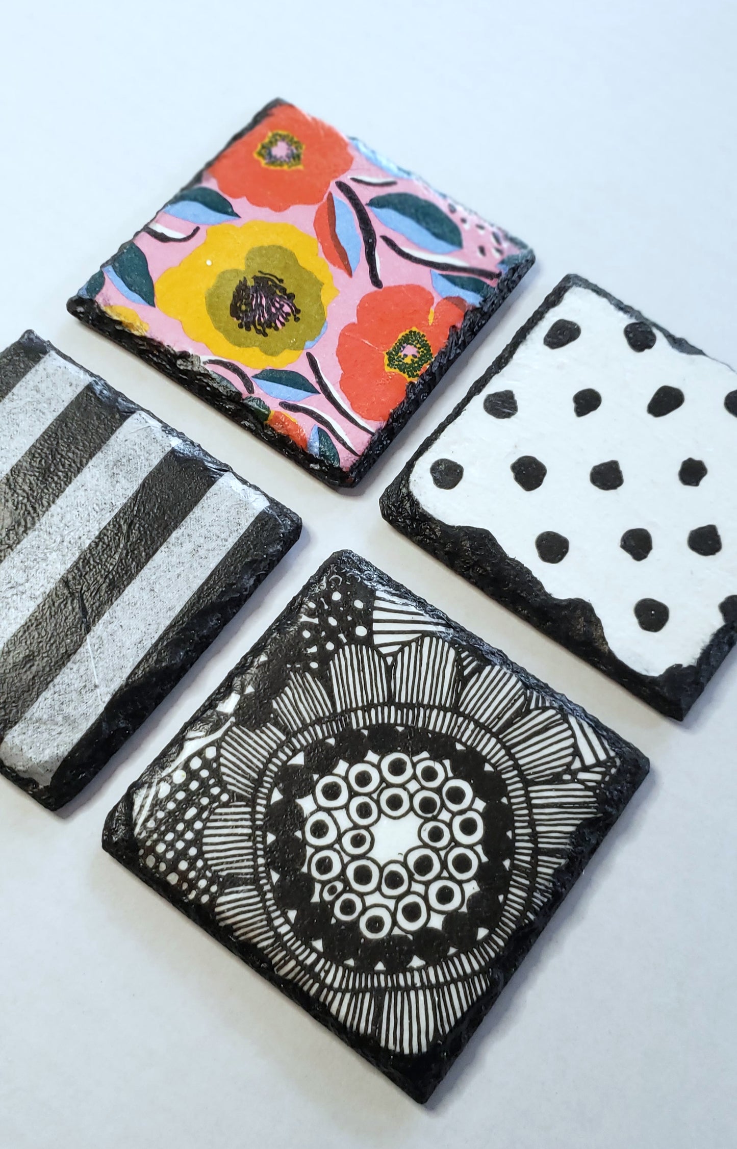 Create & Vibe - Decoupage Slate Coasters