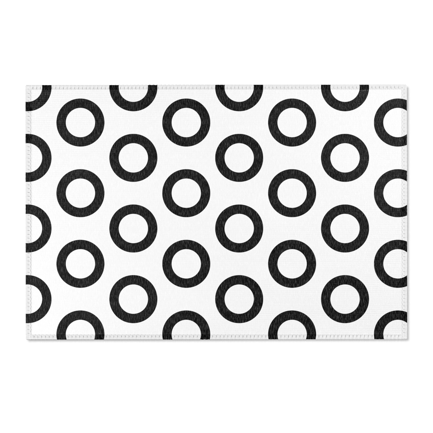 Modern Geometric Circles Area Rug