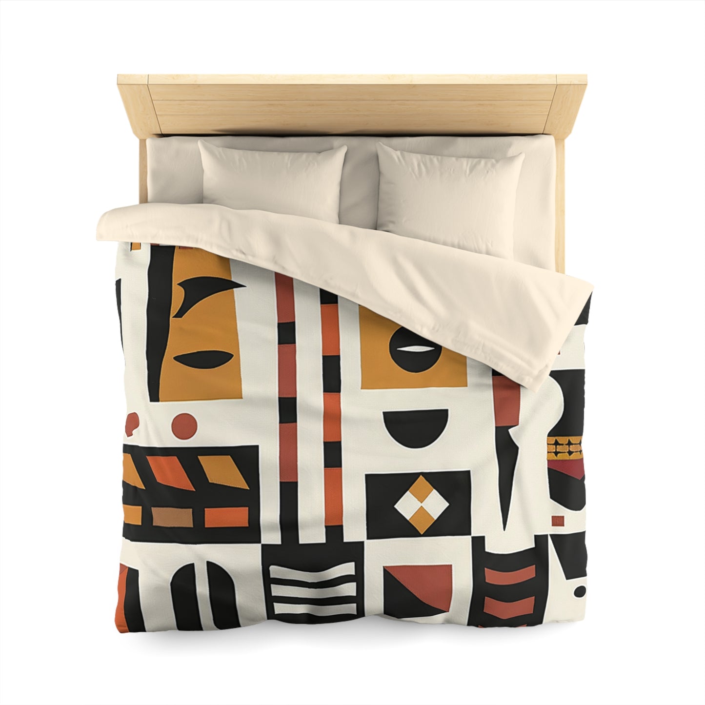 Monotone African Duvet Cover