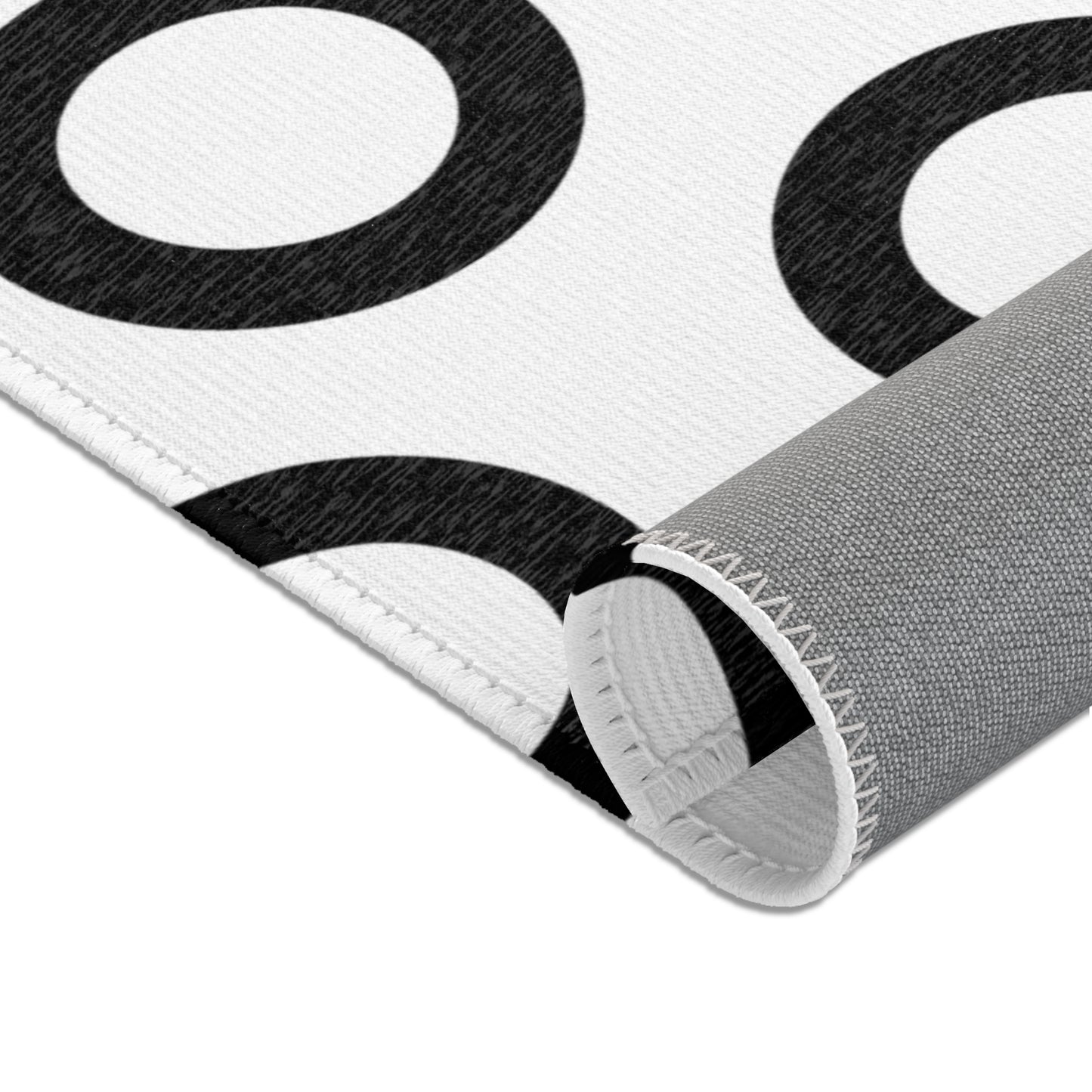 Modern Geometric Circles Area Rug