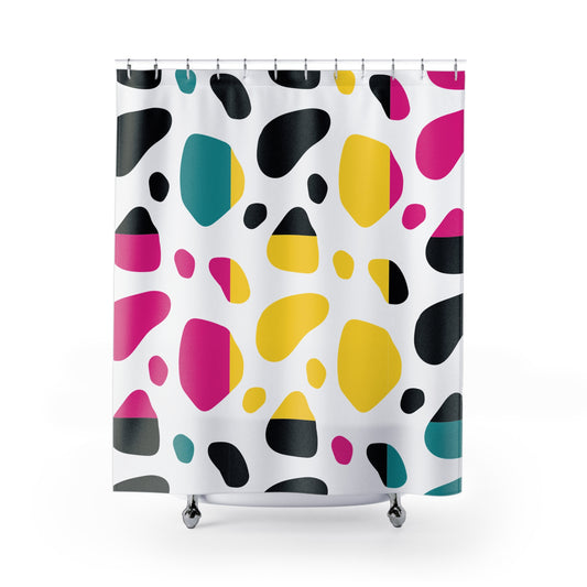 Abstract Color Splash Shower Curtain