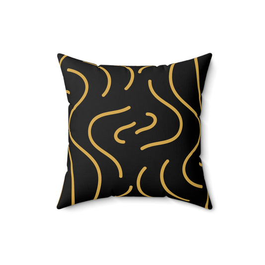 Wavy Lined Throw Pillow