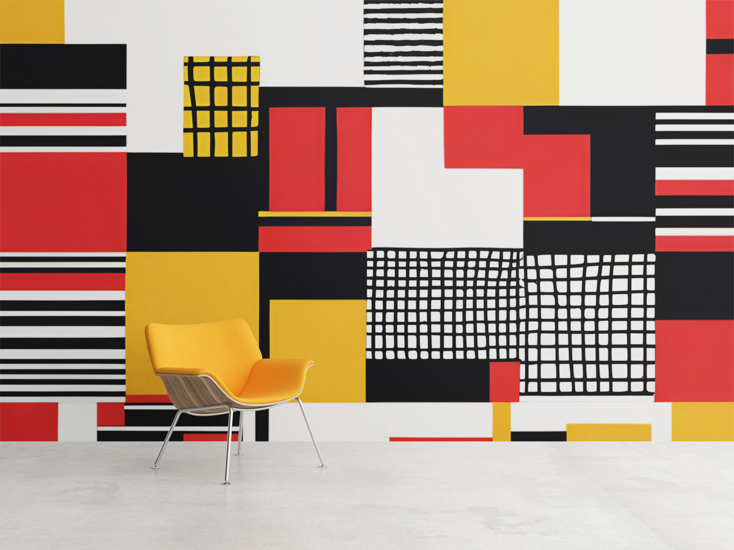 Abstract Color Block Fabric Peel & Stick Wallpaper Mural